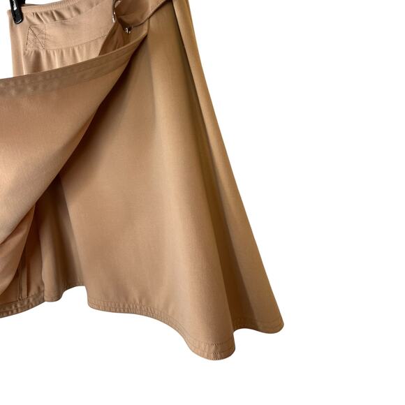 ANN TAYLOR Belted Wrap Midi Skirt in Tan Women's Size 10 - Picture 4 of 10